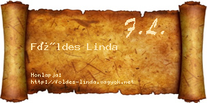 Földes Linda névjegykártya