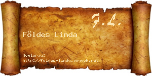 Földes Linda névjegykártya