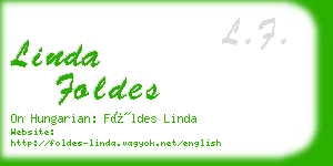 linda foldes business card